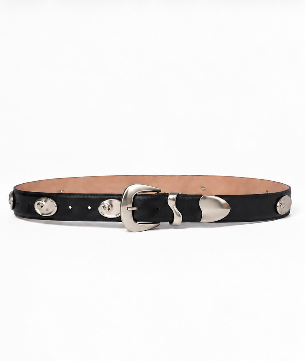 Huberta Belt Silver Black