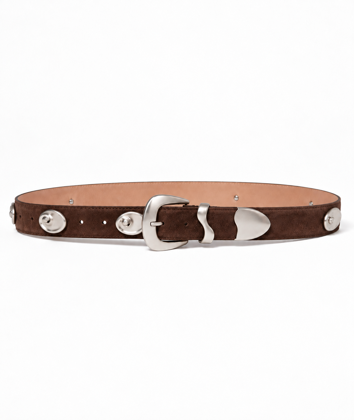 Huberta Belt Silver Chocolate