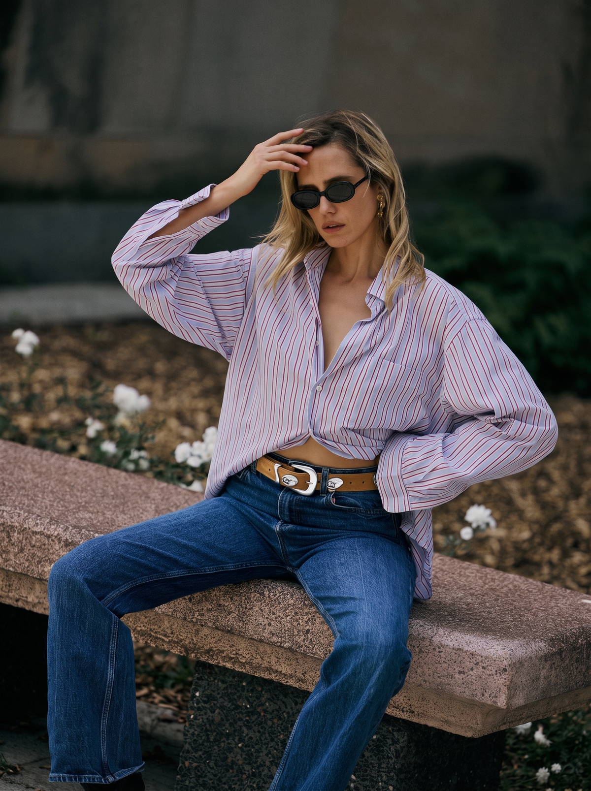 Huberta Belt Silver Camel