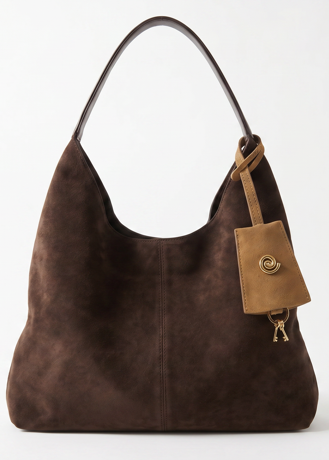 Keychain – Light Brown Suede